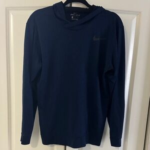 Nike Men's Navy Dri-FIT Hoodie Tee